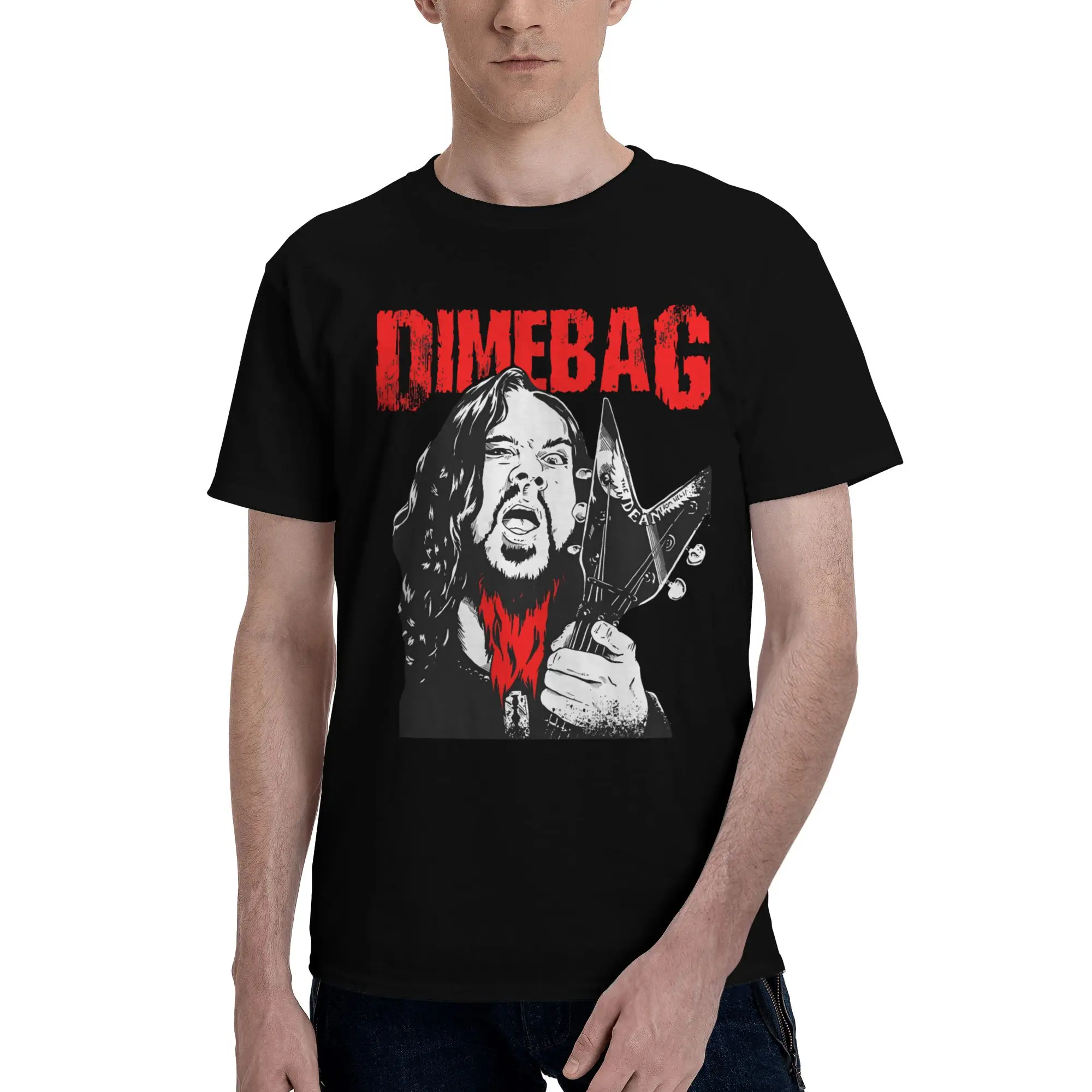 DIMEBAG DARRELL Camiseta divertida con gráfico 100% algodón Dimebag Darrell Tops camisetas para hombres