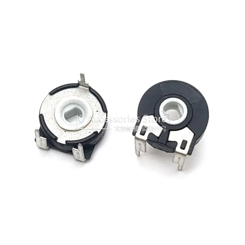 10PCS PT15 B1K B2K B5K B10K B20K B50K B100K B200K B500K Elliptical Hole Horizontal Adjustable Resistance Potentiometer 3Pin