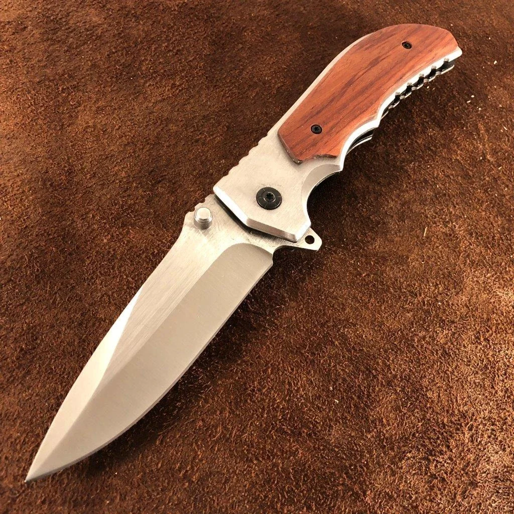 2 Styles FA05 FA20 Pocket Knife Flipper Folding Knife 5Cr13Mov Blade 420 Steel + Colored Wooden Handle Kitchen Knife EDC Tool