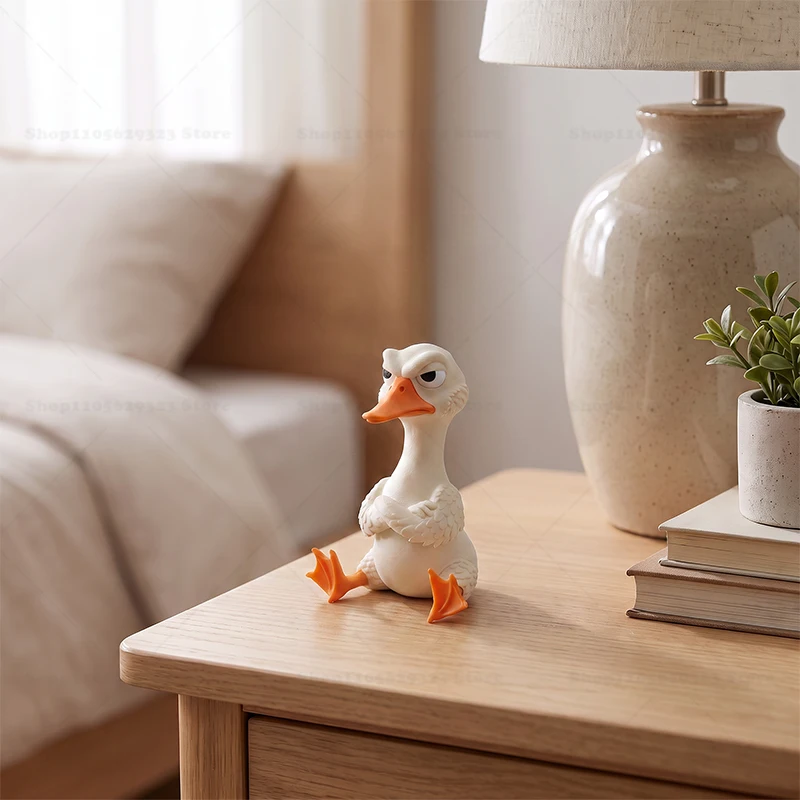 3D‑Printed Grumpy Goose Dachshund Figurine,Funny Desk Animal Statue Decor,Creative Home Office Tabletop Display Gift for Friends