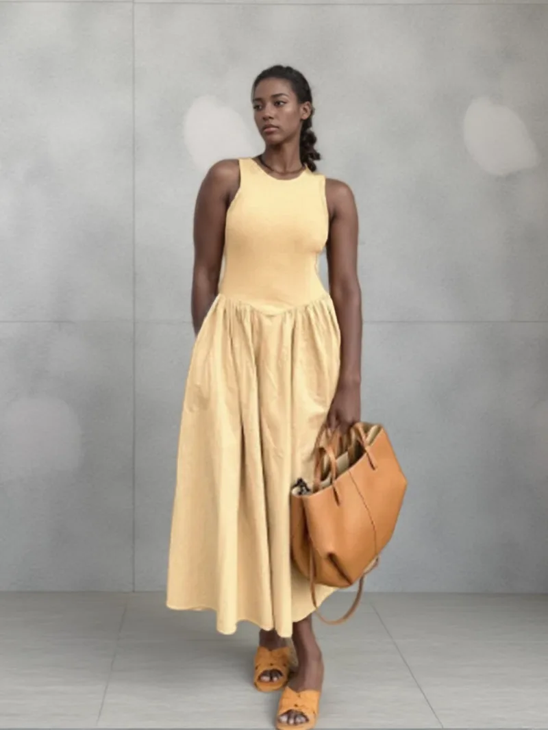 Khaki Elegant Long … - image