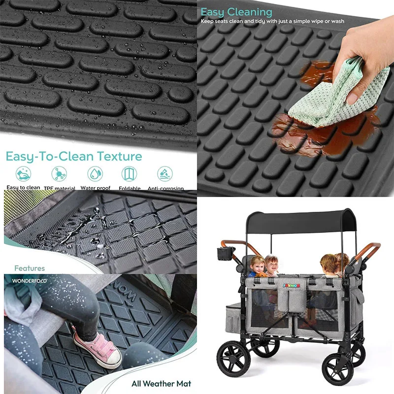 Universal silicone Foot Pad foldable wagon foot  Anti-corrosion Cove Mat Accessories Wonderfold Snacks Catcher W2 W4 tray net