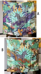 Bufandas de doble cara con estampado de cebra, chales grandes de diseรฑador de marca, dobladillos de lana, cรกlidos, de invierno, Foulard, capa, 140CM