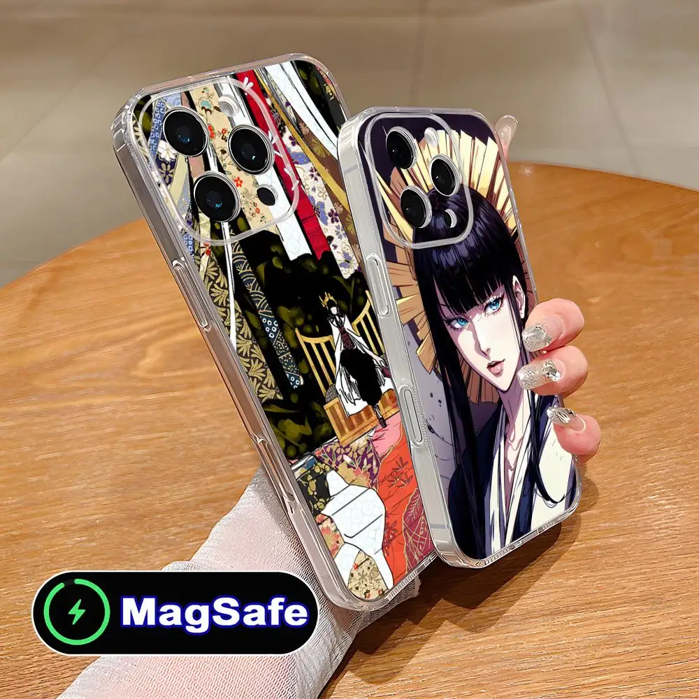 

Чехол Senjumaru Shutara Clear TPU Magsafe для iPhone 17 16 15 14 13 12 11 Air Pro Max Plus Mini, цветной