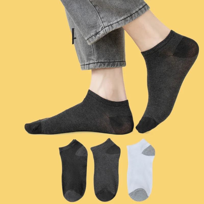 

5/10 Pairs 2024 New Thin Invisible Men And Women Shallow Mouth Boat Socks Sweat-absorbent Color Matching Sports Socks