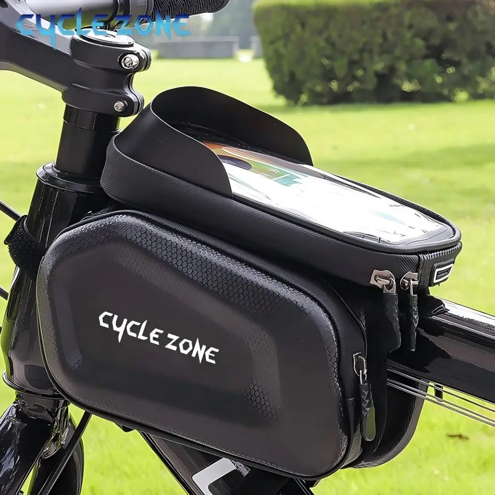 

Bike Top Tube Bag Bicycle Front Beam Bags Touchscreen Phone Hard Case Large Capacity MTB Road Bike Top Front Tube Frame Bag