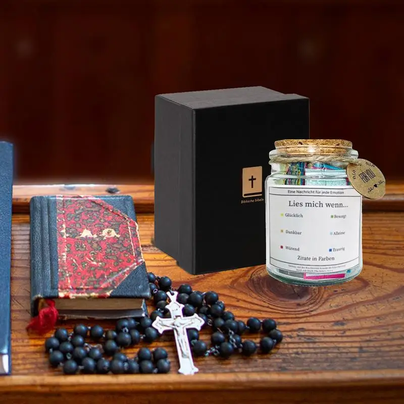 Банка со стихами из Библии Вдохновляющая банка со стихами из Библии Аксессуары для Библии Христианская банка Аксессуары для Библии для повседневного вдохновения для женщин и мужчин