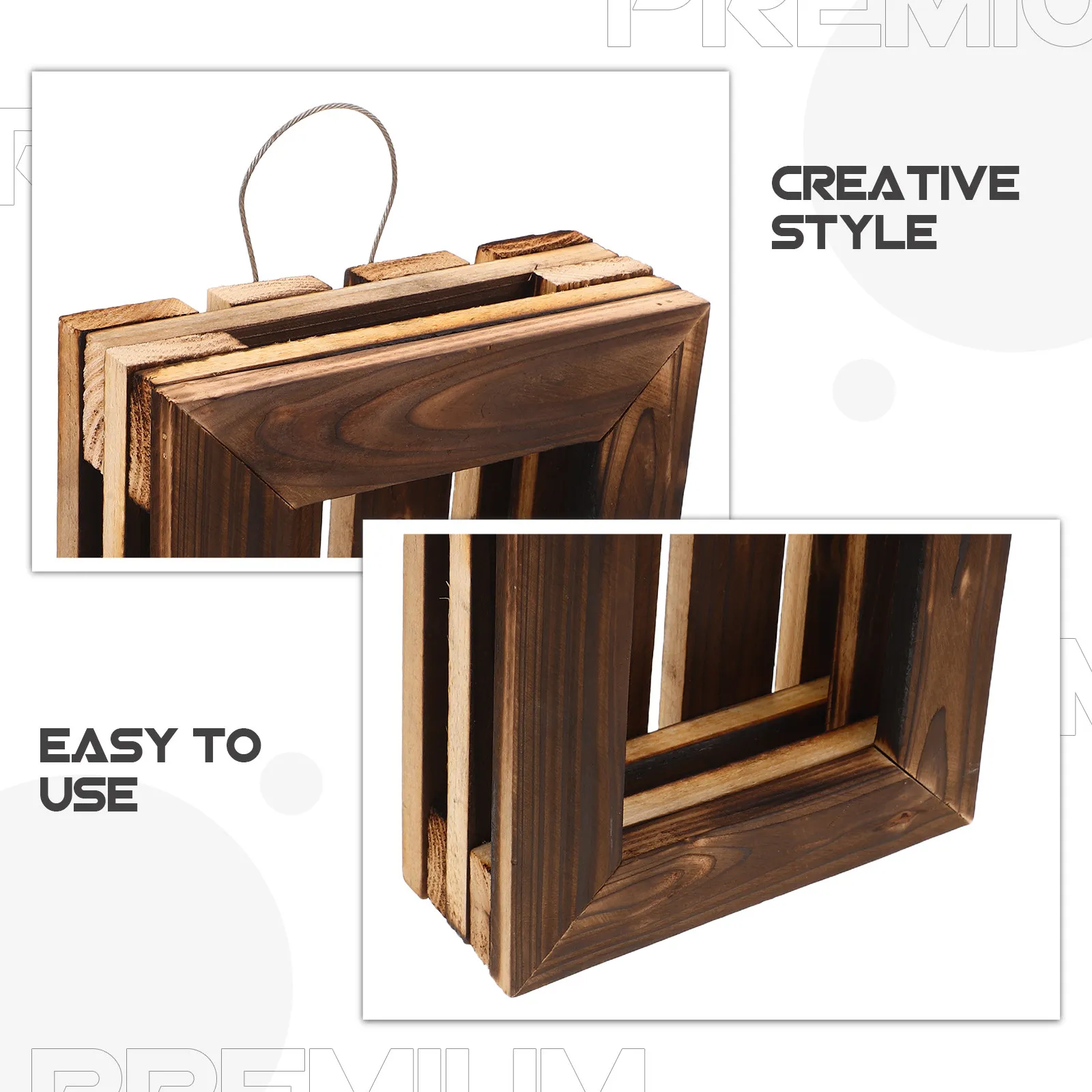 Staghorn Fern Mounting Kit Natural Solid Wood Panel Hardwood Hanging Plant Board Vertical Planter 9.8x7.9 Inch Wall Mounted Fern - view 5