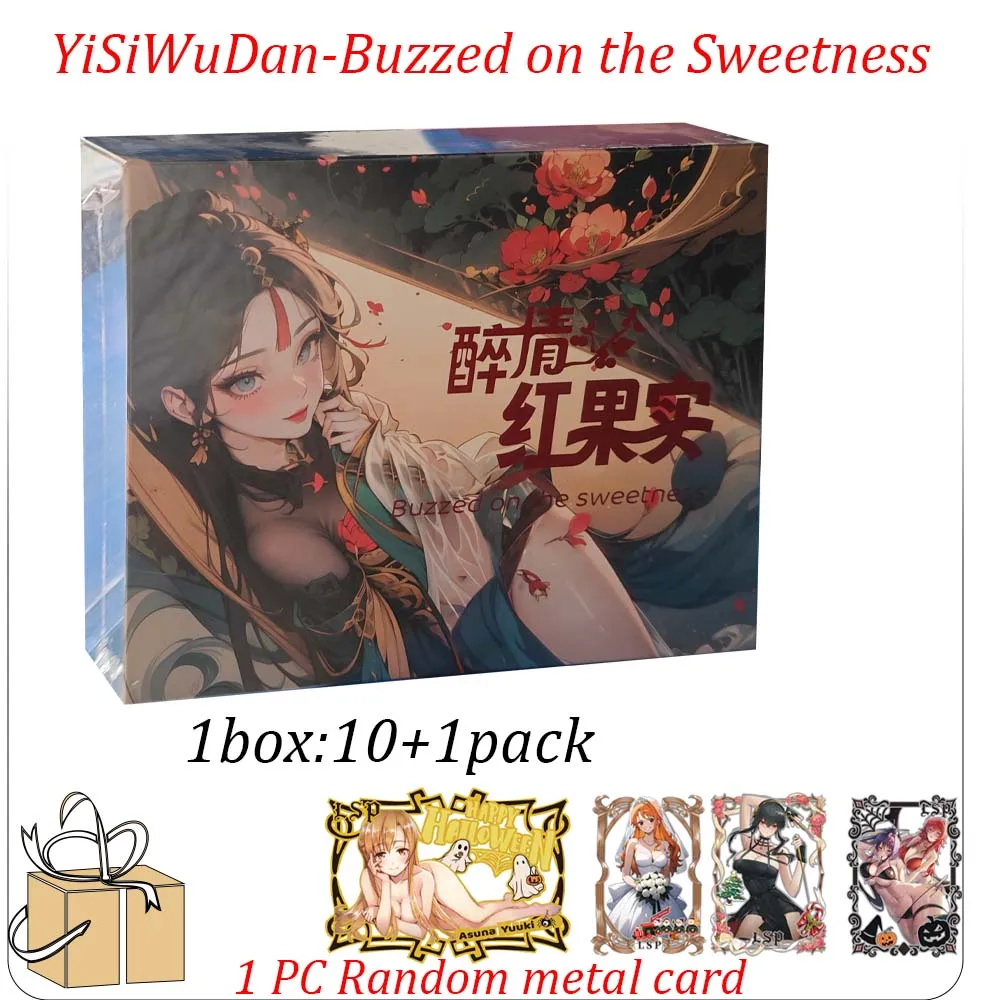 

New YiSiWuDan Buzzed on the Sweetness Collection Card Rare Hobby Collection Waifu Cards ACG Girls Booster Box Hobbies Gifts