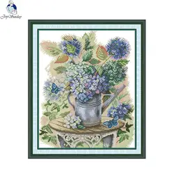 Joy Sunday punto croce Set completo cucito un bollitore pieno di fiori fatti A mano 11CT 14CT 16CT modello soggiorno Decor