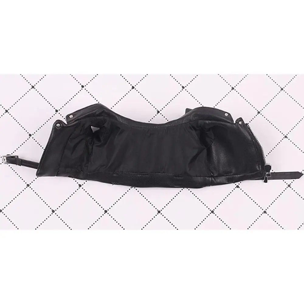 Tenues pour poupées BJD 1/12, accessoires, manteaux d'hiver, veste faite à la main, vêtements, hauts en cuir PU