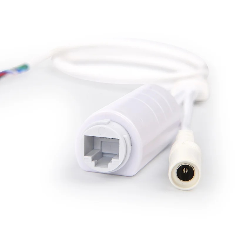 Built-in 48V to 12V PoE Module RJ45 Ethernet Cable for CCTV IP Surveillance Camera Network Security Accessory