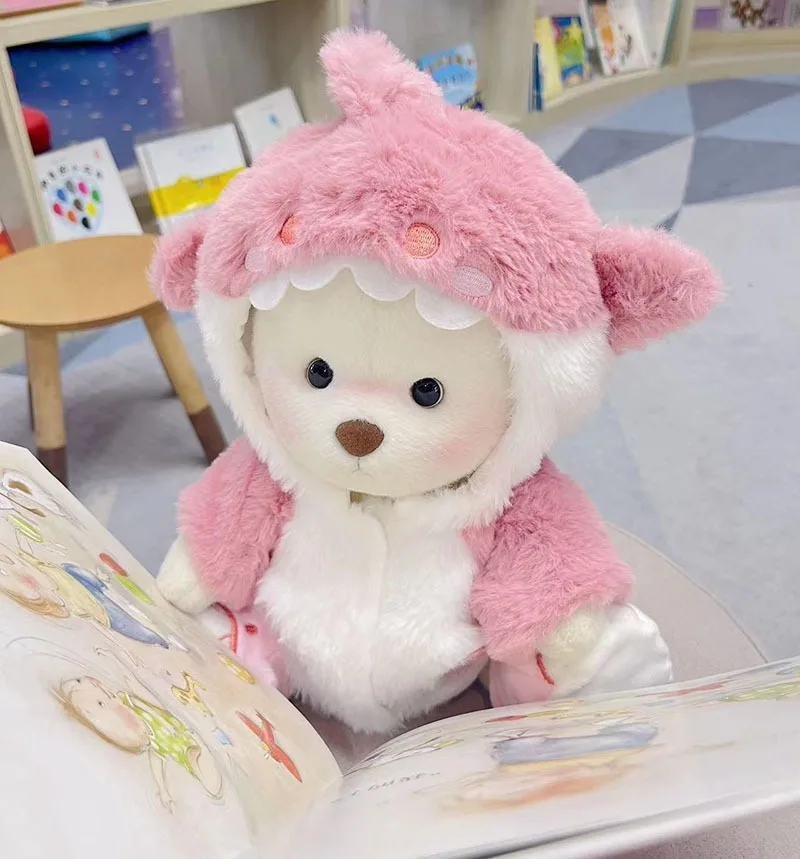 

30 см кукольная одежда, мягкий медведь, белый, коричневый, косплей, кавайная игрушка, набор аксессуаров в стиле аниме, милый мультяшный друг, подарок на день рождения