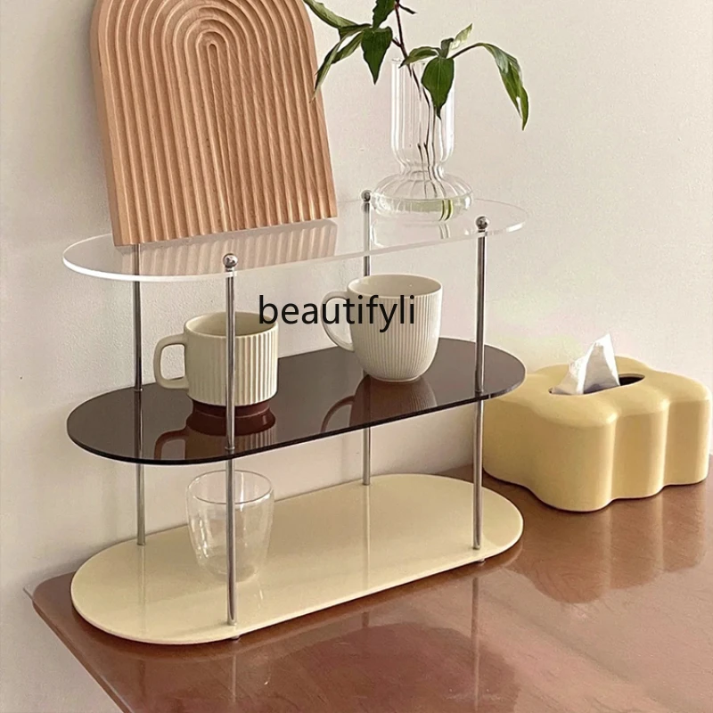 

CXH Acrylic Cup Holder Ins Style Cosmetic Storage Shelf Home Decoration