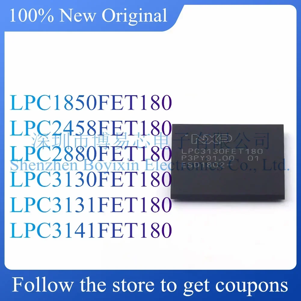 

NEW LPC1850FET180 LPC2458FET180 LPC2880FET180 LPC3130FET180 LPC3131FET180 LPC3141FET180.