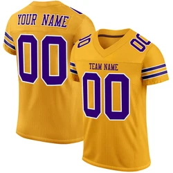 Camiseta de fútbol personalizada para hombre, camisetas atléticas de manga corta, equipo de costura personalizada, serie amarilla, Unisex