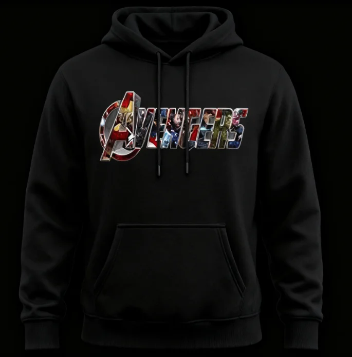 سترة بغطاء للرأس بشعار Avengers Metallic الجديد لعام 2025، سترة شتوية لفريق Marvel Superhero Team Graphic Sci Fi Heroes Alliance