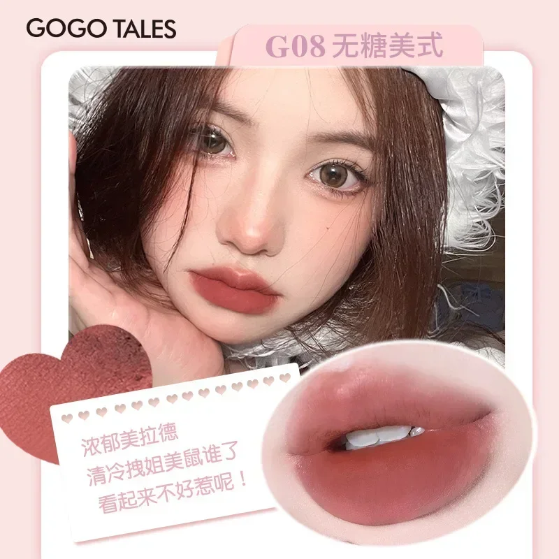 8-kleuren Gogotales Soft Mist Ice Block Lip Glaze Lip Frozen Red Color Mud Honey Female Student Makeup