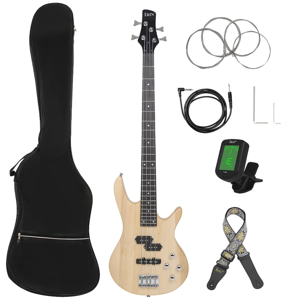 

IRIN 4 Strings Bass Guitar 24 Frets Maple Body Electric Bass Guitar Stringed Musical Instrument With Guitar Parts & Accessories