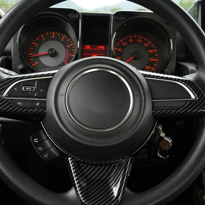 

Carbon Fiber Texture Car Steering Wheel Button Stickers for Jimny Jb64 Jb74 Interior Styling Accessories 2025 2024 2023 2022