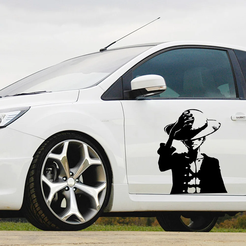 Красивые автомобильные наклейки Luffy, бумажные наклейки Shuai для мотоциклов, ПВХ наклейки для различных автомобильных цветов, могут быть настроены по индивидуальному заказу, 12*14 см