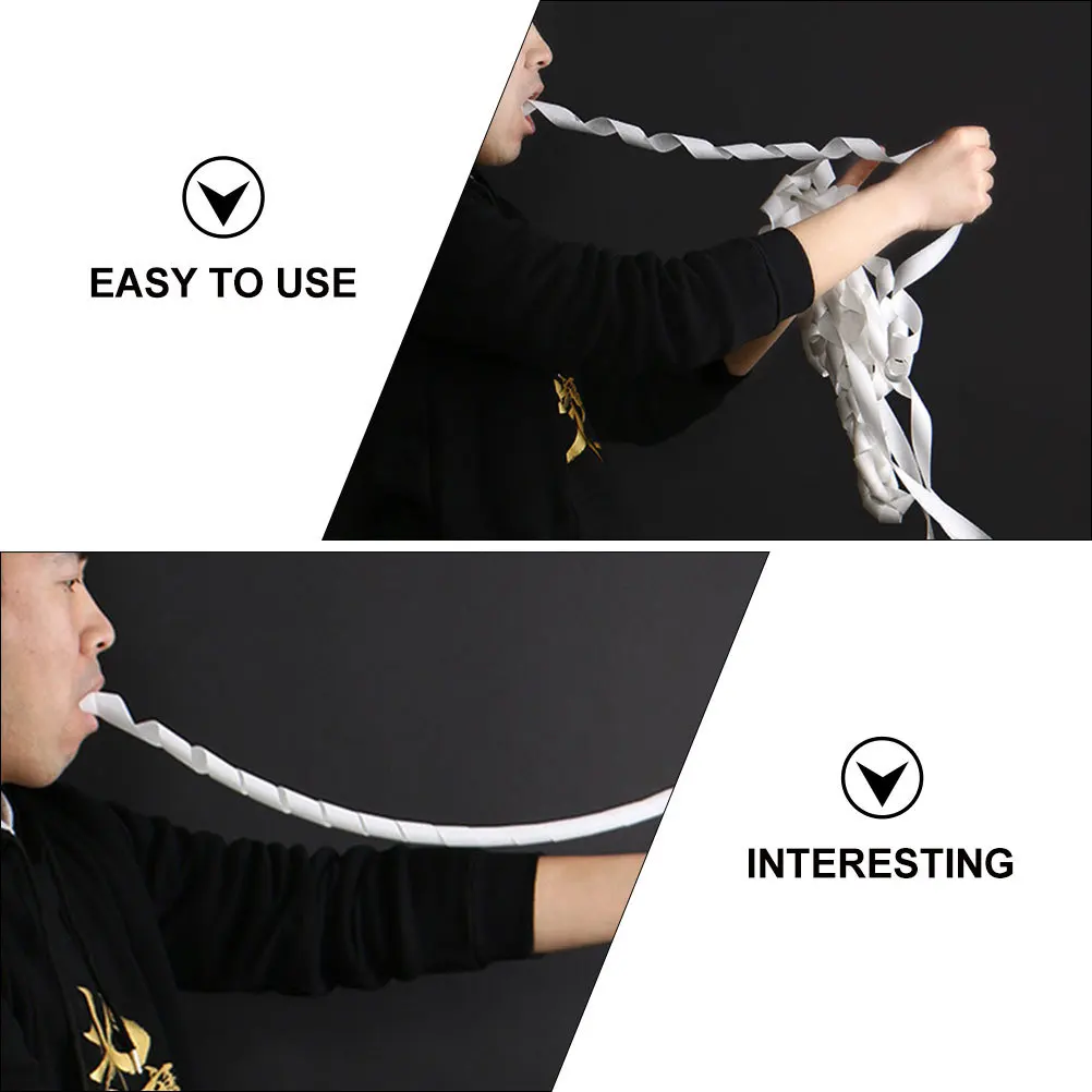 

12Pcs Stage Performance Mouth Coils Paper Prop Fun Party Accessory Trick Gimmick Coils Vomit Paper Stage Prop