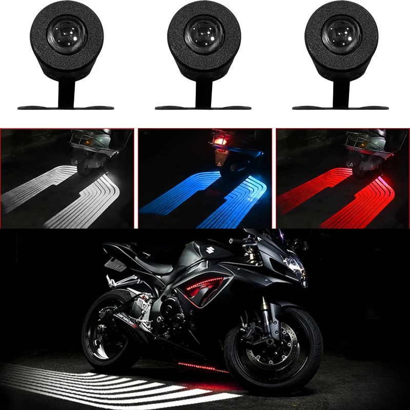 12V Motorcycle Angel Wings Projection Light  Led Tail Light Motorcycle Underbody Waterproof Ghost Shadow Lights