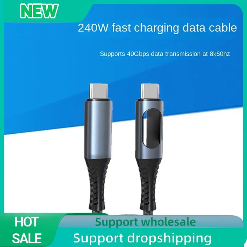 كابل USB C صلب مع شاشة LED يدعم كابل شحن فيديو 8K بسرعة 40 جيجابت في الثانية بقدرة 240 وات USB C #6