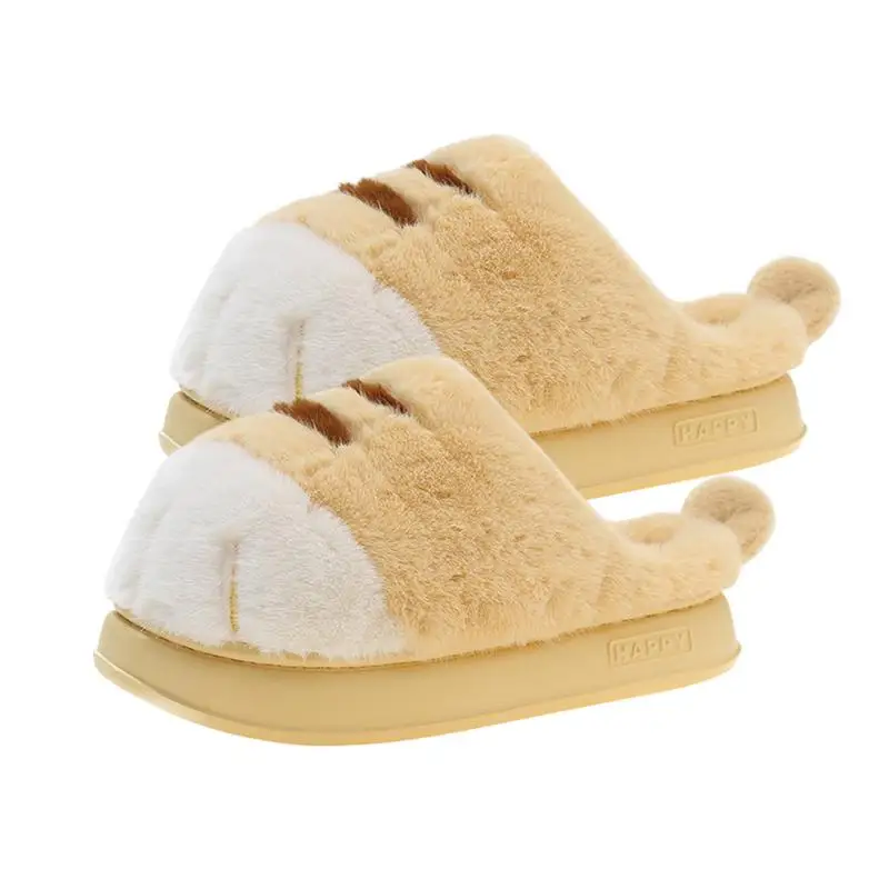 

Cat Slippers Soft Fuzzy Kitty Slippers For Women Cute Fun Animal Slippers Cat House Shoes Non-slip Sole For Women