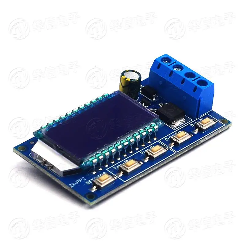 High power PWM dimming speed regulation module with adjustable number of solenoid valves, frequency duty cycle, and cycle delay