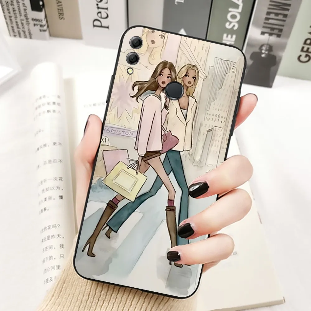 Beautiful American Girl Phone Case For Huawei Honor 10 Lite 9 20 7A 9X 30 50 60 70 Pro Plus Soft Silicone Cover