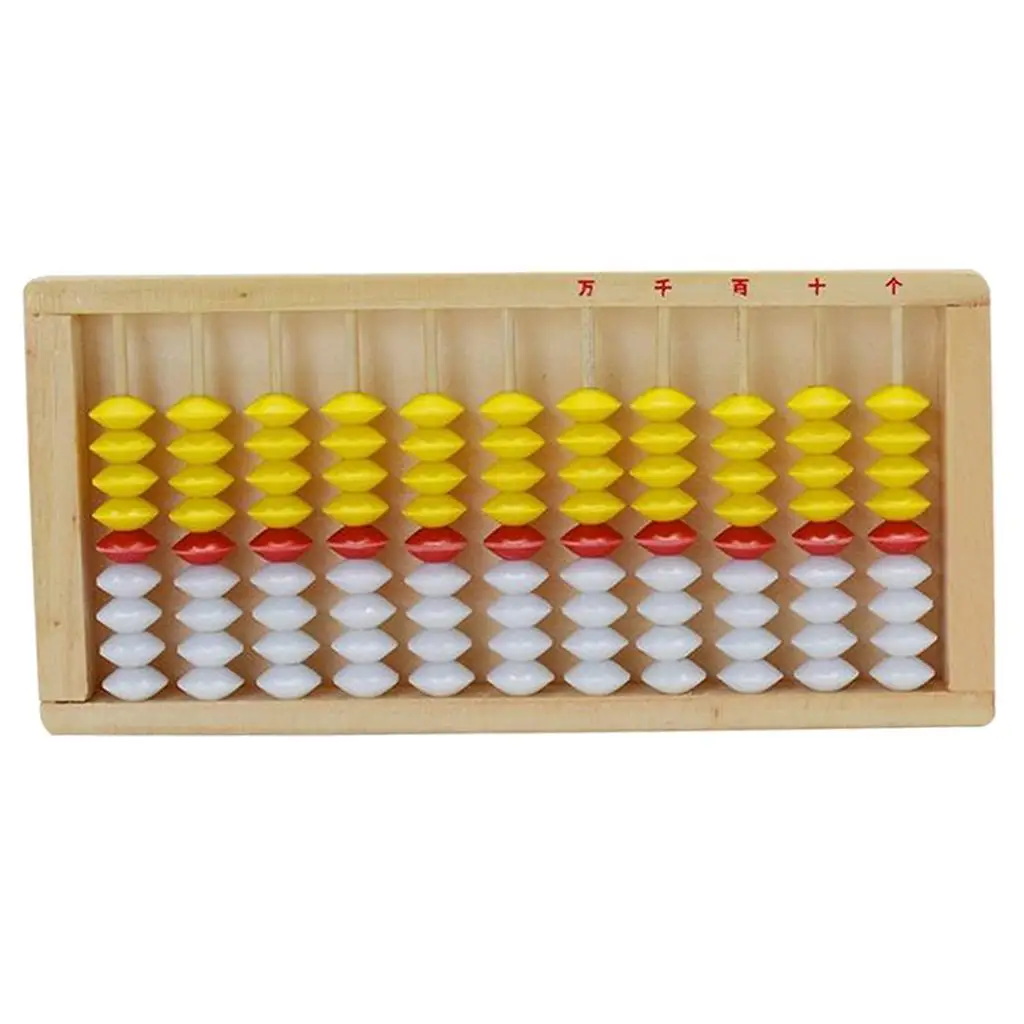 Ábaco juguete de matemáticas para niños niños contando ábaco de madera amarillo rojo blanco