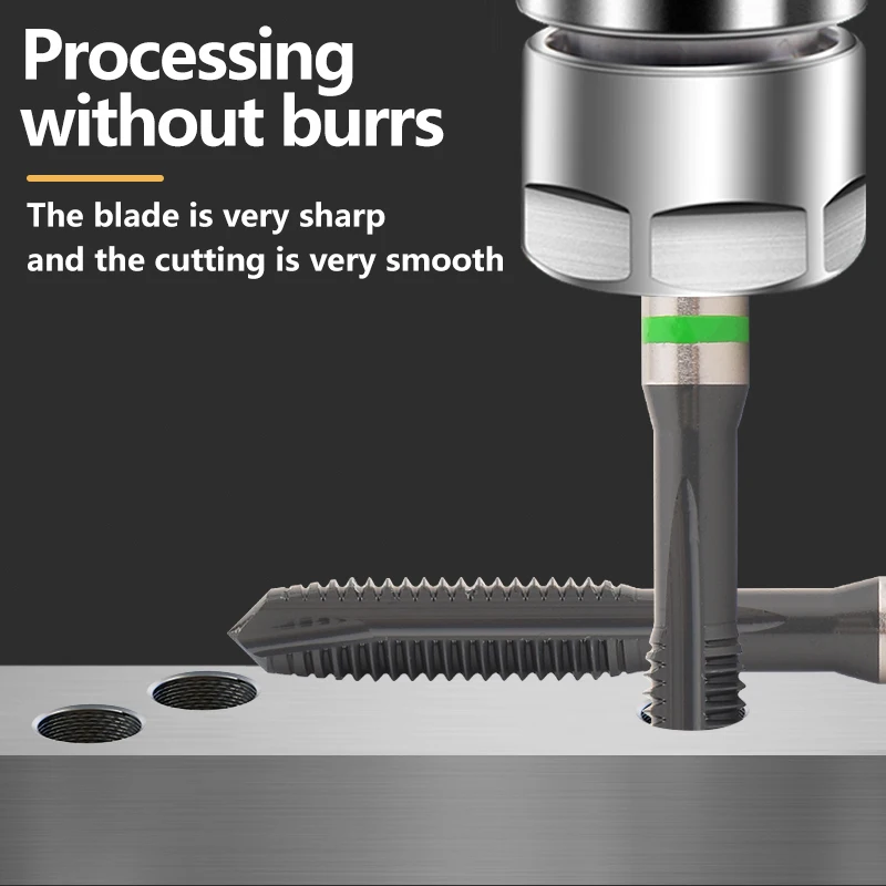 German SCHUMACHER Green Ring DIN Standard Spiral Fluted Tap Pointed M3 M4 M5 Machine Thread Taps For Stainless Steel Aluminum