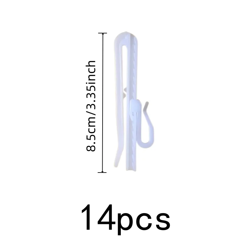 14 pcs 8.5cm Raise Lower Curtain Clips, Easy Install Simple Setup, suitable for Blinds Installation, No Drilling Required