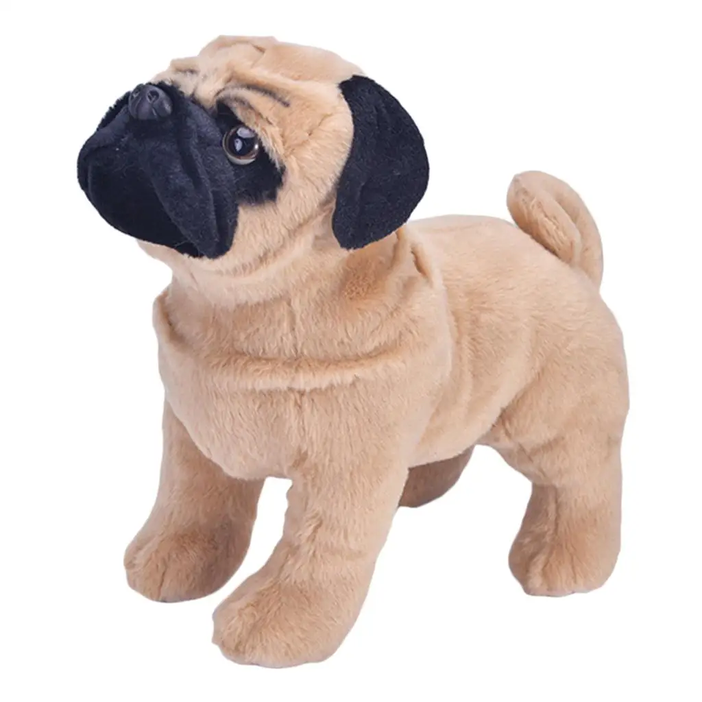 Soft Animal Toy Educational Gift for Toddlers Children, Plush Dog Pug