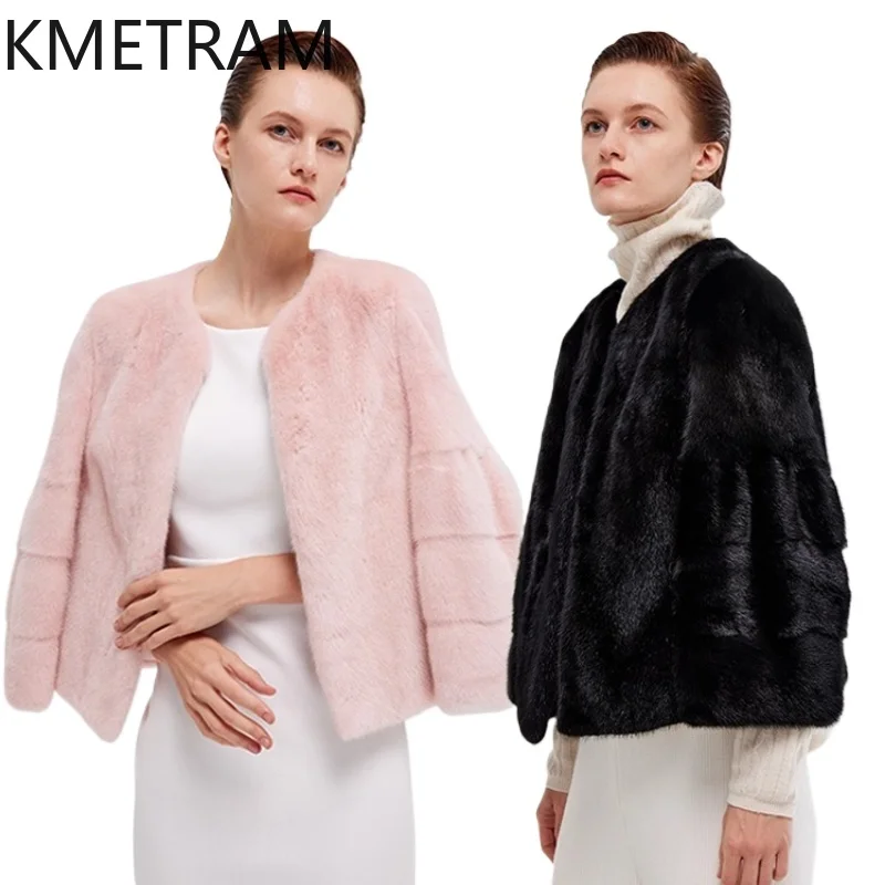 

100% Natural Mink Fur Jacket Woman Luxury Fashion Short Real Fur Coat High Quality Winter Coats Women Clothing 2025 шуба женская