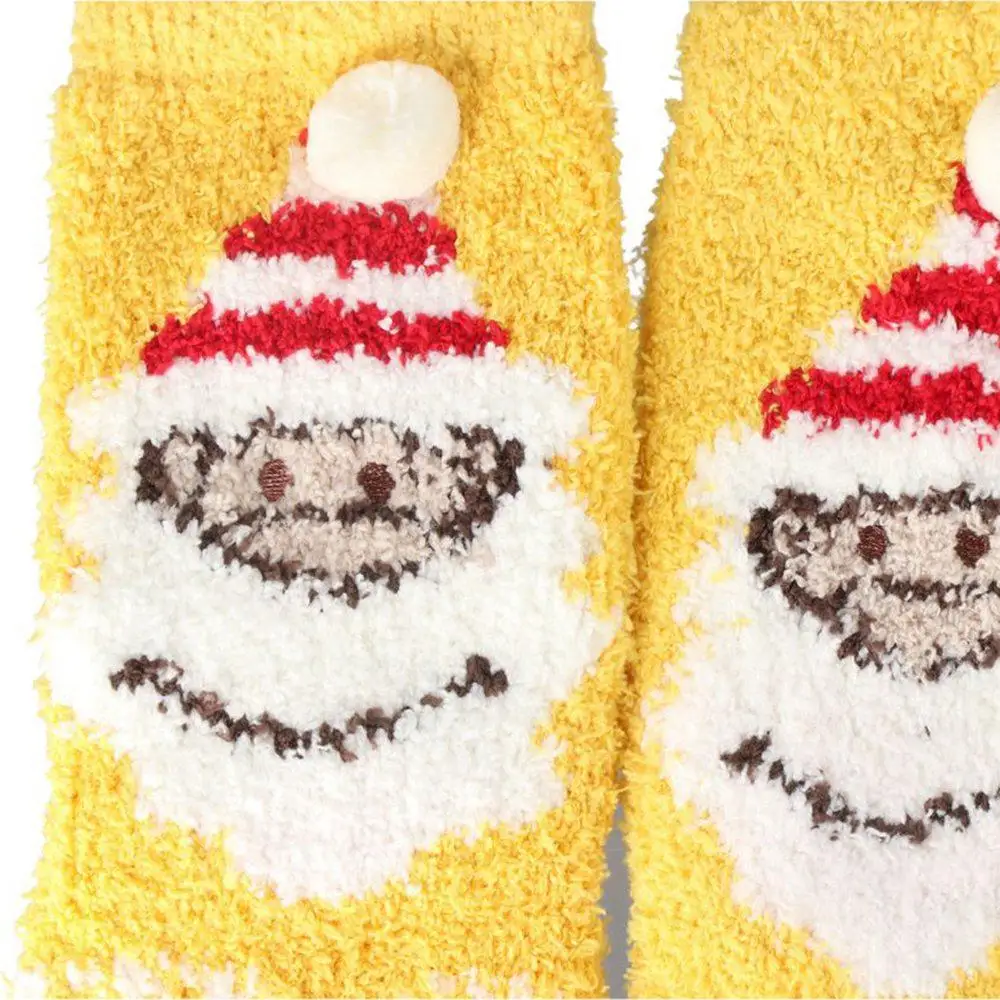 Gorro de alce para el hogar, calcetines para dormir en el suelo de Papá Noel, calcetines de tubo medio de invierno, calcetines de Navidad, calcetines de terciopelo Coral, medias para mujer
