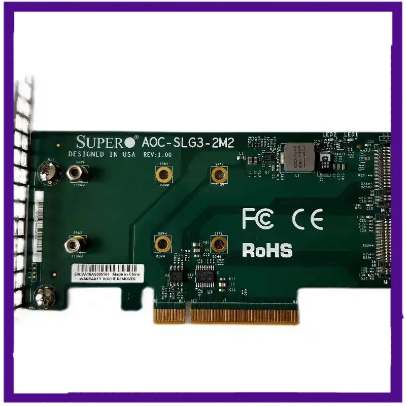 

New Original for Supermicro PCI-E 3.0x8 M.2 split card NVMe adapter card aoc-slg3-2m2 M.2 hard disk expansion card ASE EX8