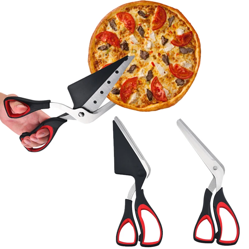 Professional Pizza Scissors Detachable Sharp Stainless Steel Blade Pizza Cutter Scissors Easy Cutting Pizza Spatula Slicer Tools