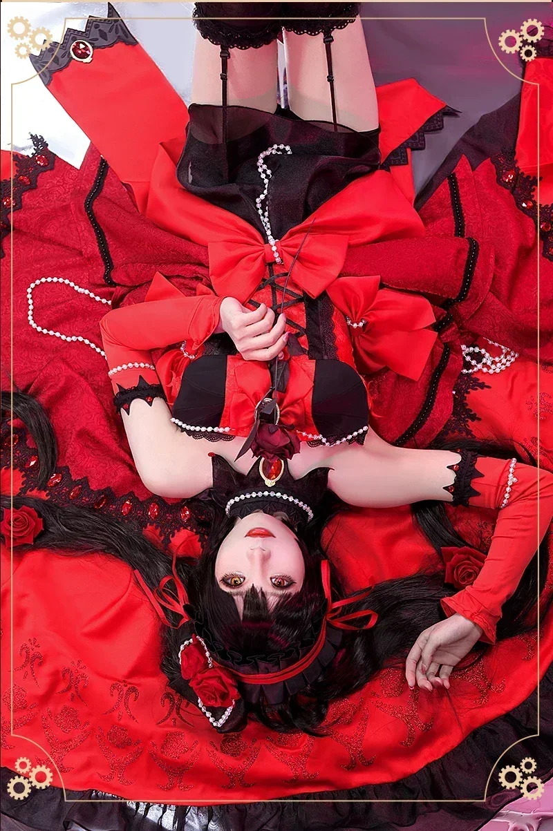 

Tokisaki Kurumi Cosplay Costume Game DATE A LIVE Uniform Halloween Party for Women Men Carnival Props
