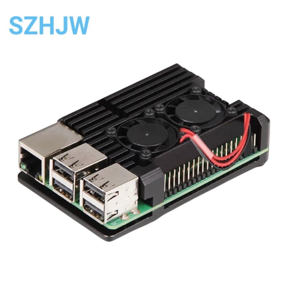 1 комплект Raspberry Pi 4B 3B + модель + (плюс) модуль системы охлаждения с двойным вентилятором и радиатором