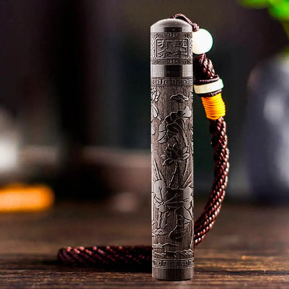 Creative Carving Sandalwood Electronic Lighter Portable USB Rechargeable Lighter Vintage Wooden Blowing Ignited Mens Gadget Cool