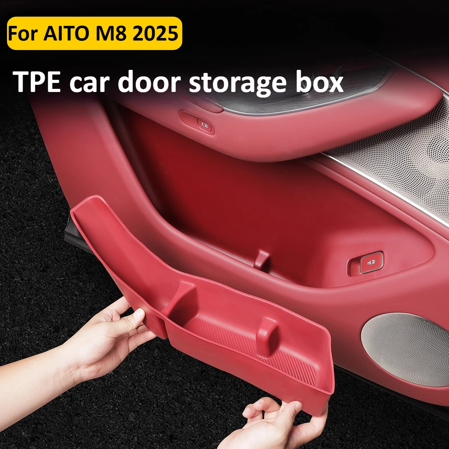 

For AITO M8/M7 2025 TPE Car Door Storage Box Original Car Color Waterproof Storage Box Modification Accessories