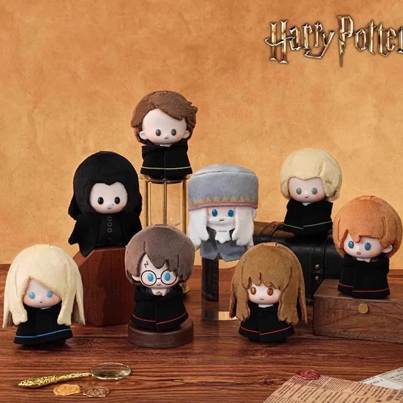 Harry Potter vinilo cara caja ciega juguetes ojo de frijol muñeca serie Linda figura de Anime muñeca colgante juguetes recoger decoración