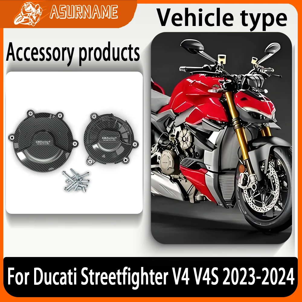 

Motorcycle Accessories Engine Cover Sets Bonnet Protector Engine Cover For Ducati Streetfighter V4 V4S 2023-2024