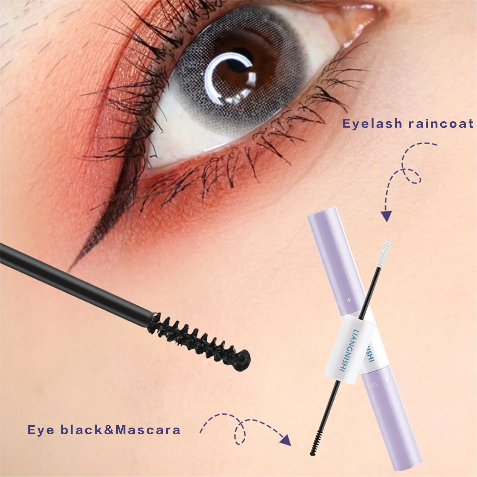 Double Head Mascara Eyelash Glue Strong Hold Waterproof Quick Dry Eyelash Glue for False Lash Practice Tools