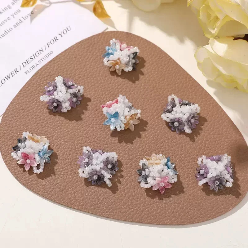 Min order 20pcs/lot 20mm color glass beads decoration handmade rounds flowers diy jewelry garment hair accessory