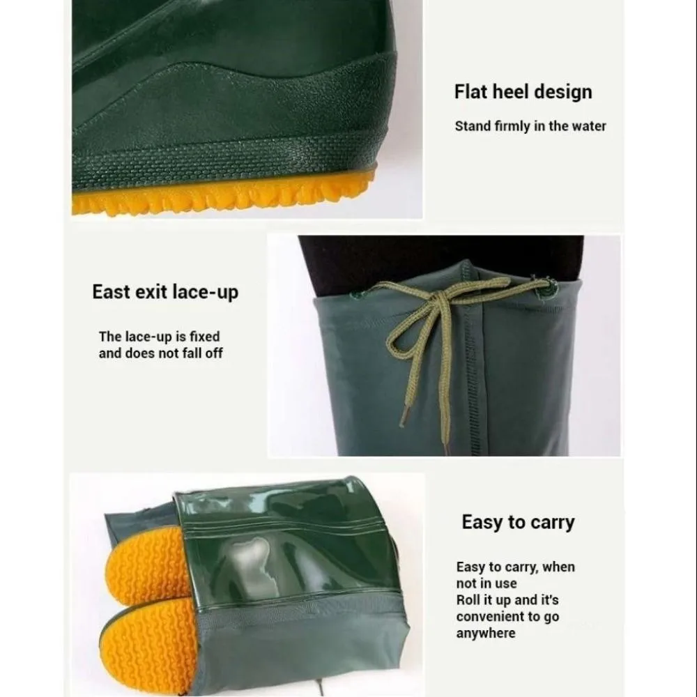 Plastic PVC Transplant Pants Wading Pants Shoes 10 Sizes High Tube Non-slip Fishing Rain Boots Waterproof