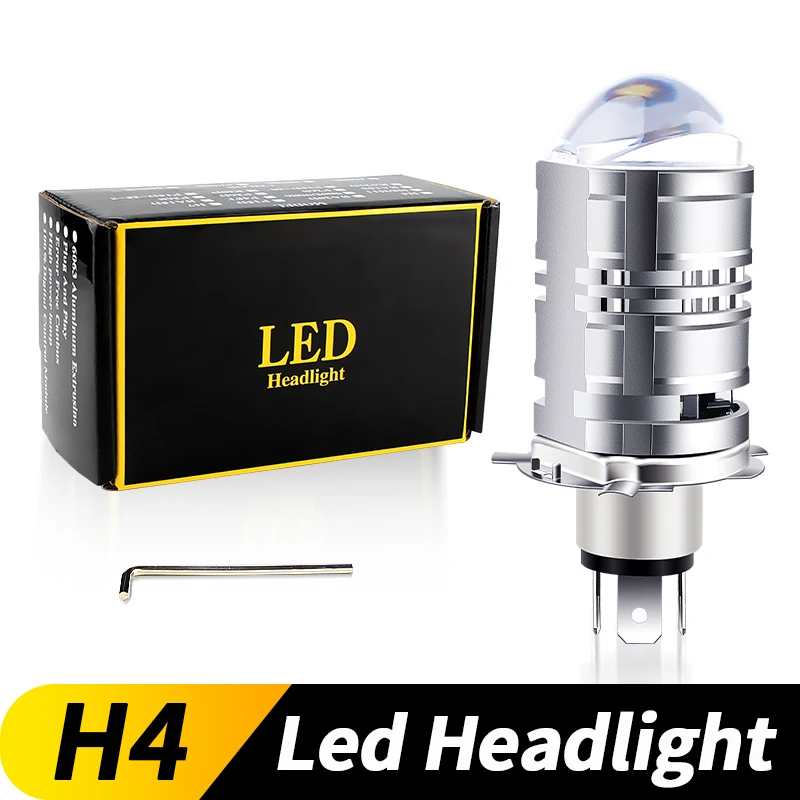 

1PC 20000LM H4 Mini LED Projector Lens Headlight Turbo Lamp Canbus BA20d Motorcycle Hi/Lo Beam For Honda Yamaha Kawasaki R1200GS