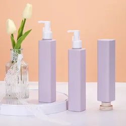 여행 에센셜 퍼플 빈 로션 병, 펌프 플립 캡 포함, 샴푸 샤워 젤, 바디 워시 화장품 디펜서 병, 250ml